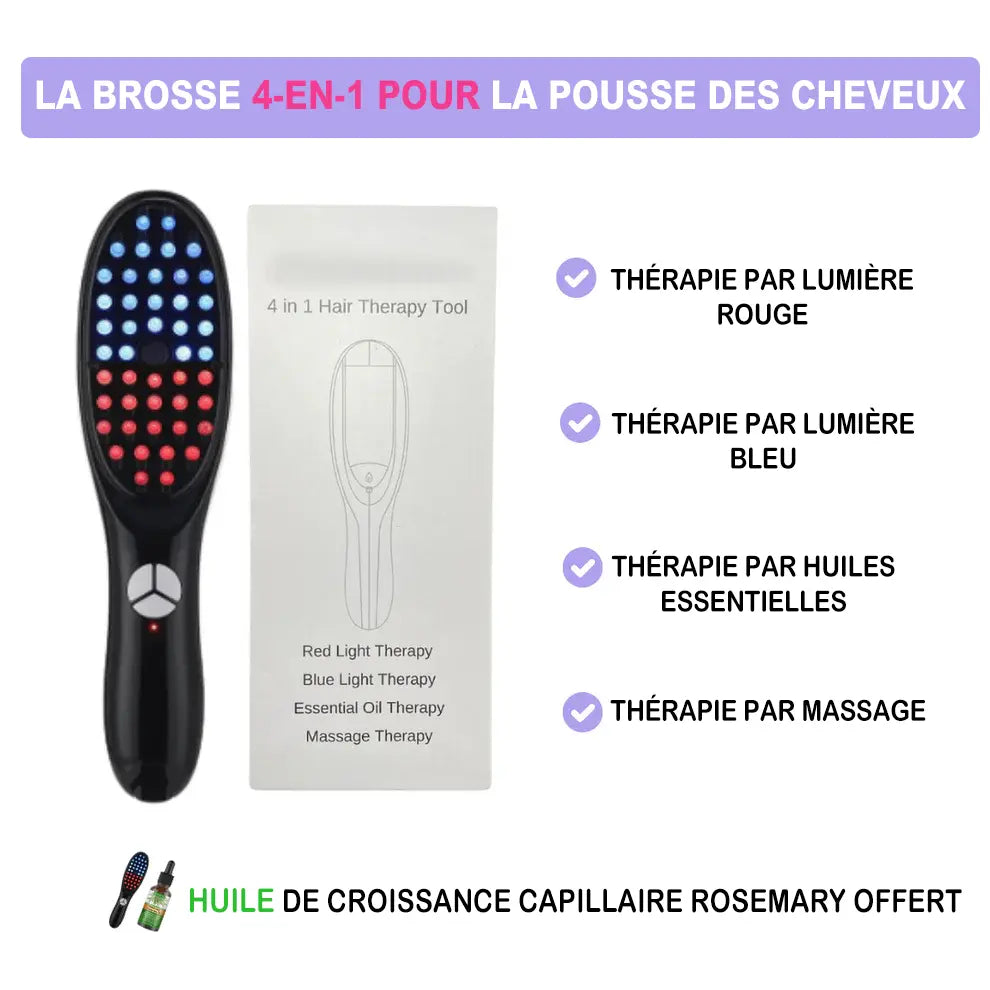 La Brosse de Massage Ultime 4 en 1 + Huile Rosemarie OFFERT 🎁